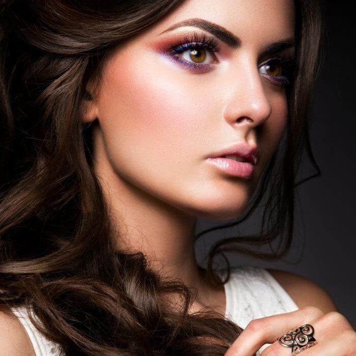 Beauty fashion model girl with bright makeup